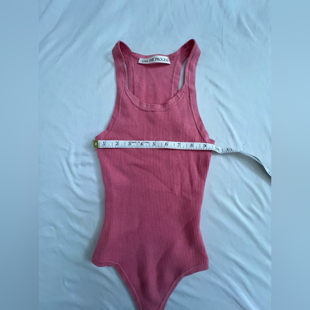 Live The Process Pink Ribbed Bodysuit - Picture 4 of 8